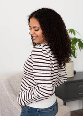 Milah Brown Stripe Pullover