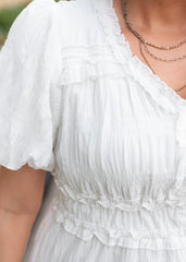 Addyson White Ruffle Dress