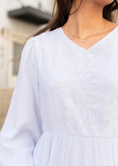 Molly White Embroidered Bodice Dress