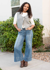 Sahana Grey Knit Sweater Vest