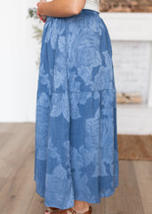 Alex Chambray Tiered Skirt