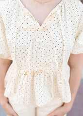 Lilian Cream Polka Dot Blouse