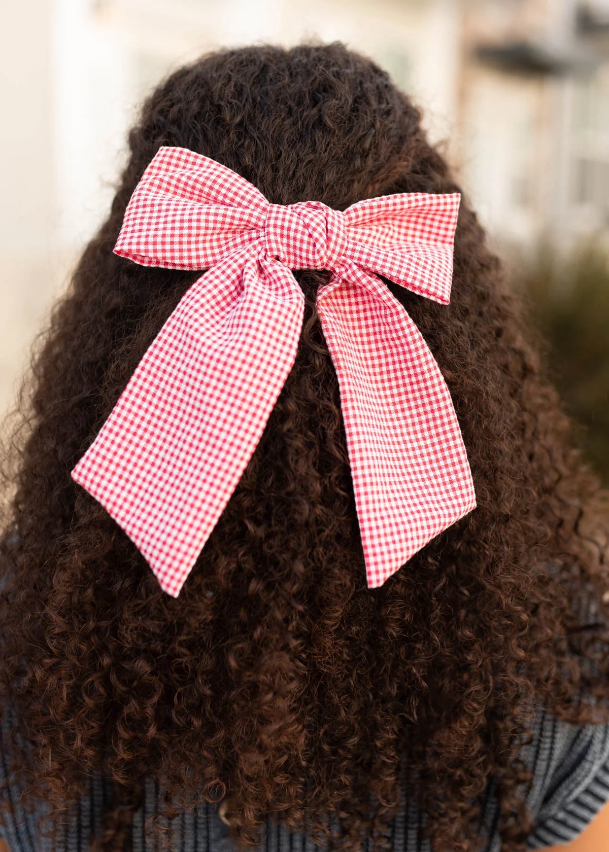 Shelley Red Gingham Bow