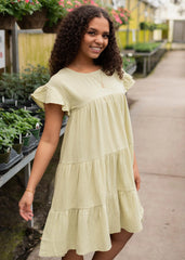 Janie Spring Green Mini Dress