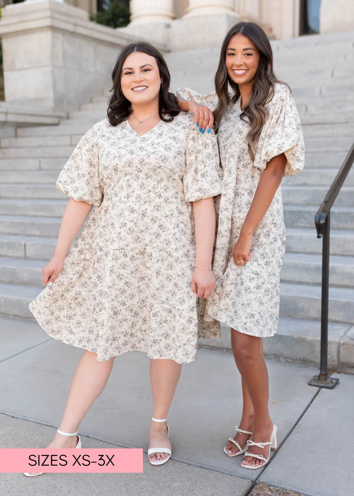 Remie Natural Floral Dress