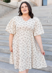 Remie Natural Floral Dress