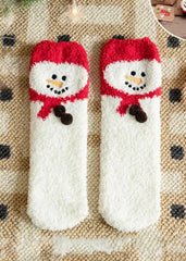 Talia Red Snowman Socks