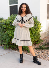 Tatiana Cream Ruffle Dress