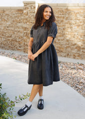 Reese Black Denim Dress