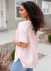 Edaline Pink Stripe Top