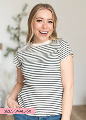 Addilyn Black Striped Top