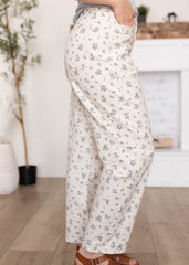 Beth White Floral Jeans
