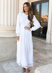 Aylee White Embroidered Maxi Dress