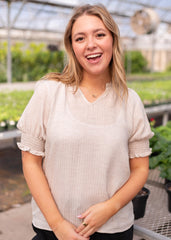 Rylie Oatmeal Blouse
