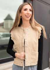 Allison Corduroy Cardigan Vest