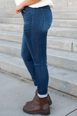 Callie Dark Mid Rise Jeans
