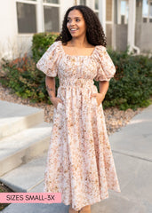 Misty Pink Floral Dress