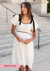 Dottie Ivory Polka Dot Dress