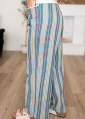 Kenzie Blue Striped Pants