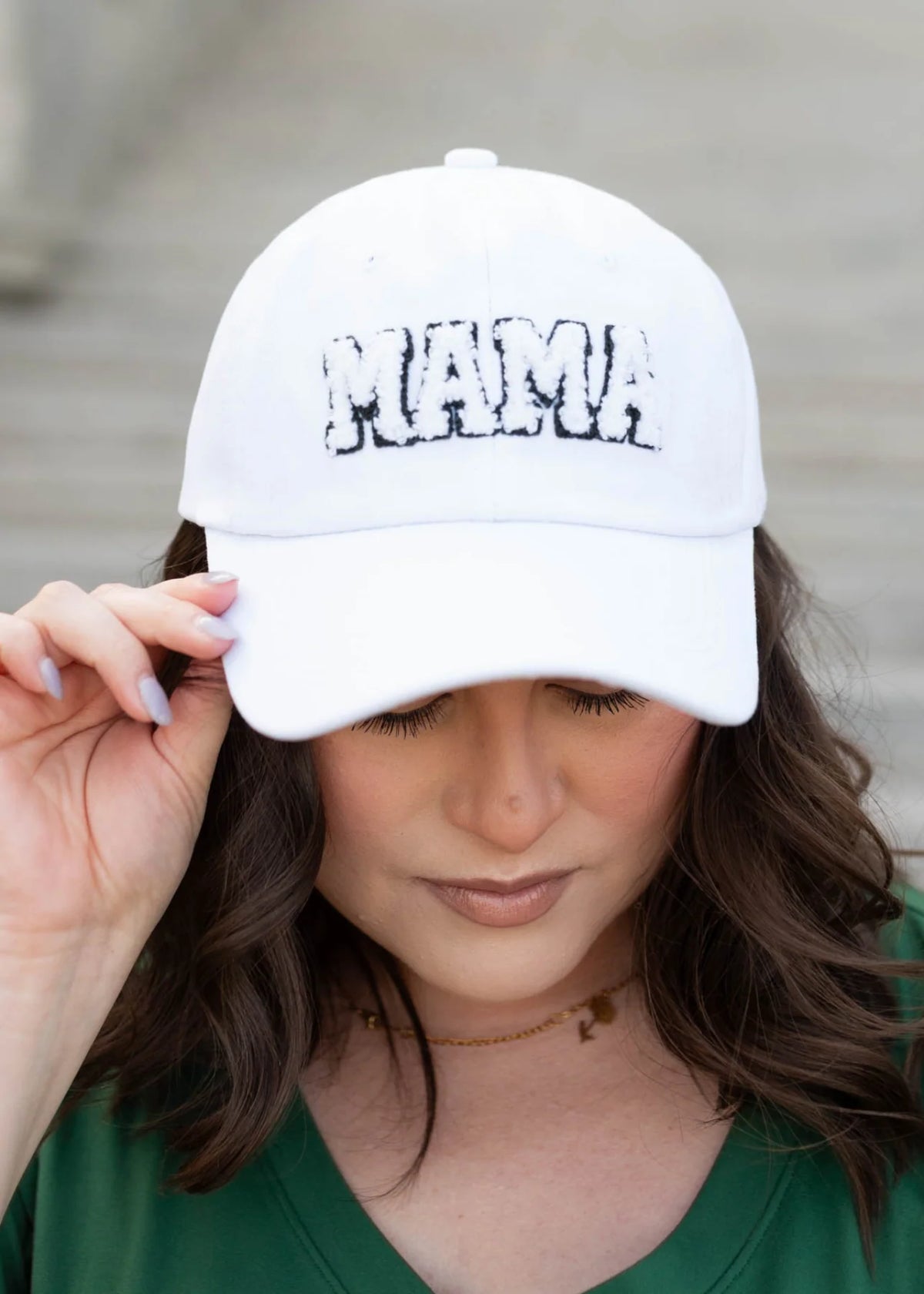 Tori White Sherpa Mama Hat