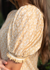 Mabel Yellow Patterned Blouse