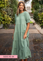 Janessa Deep Sage Dress