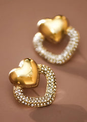 Cora 18K Heart Stud Earrings