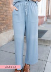 Tiffany Dusty Blue Textured Pants