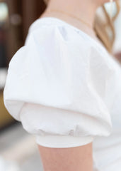 Sofia White Ribbed Top