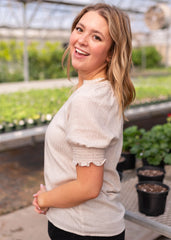 Rylie Oatmeal Blouse