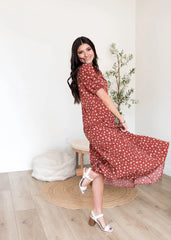 Phoebe Terracotta Collared Dress