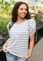 Brooklynn Blue Striped Top