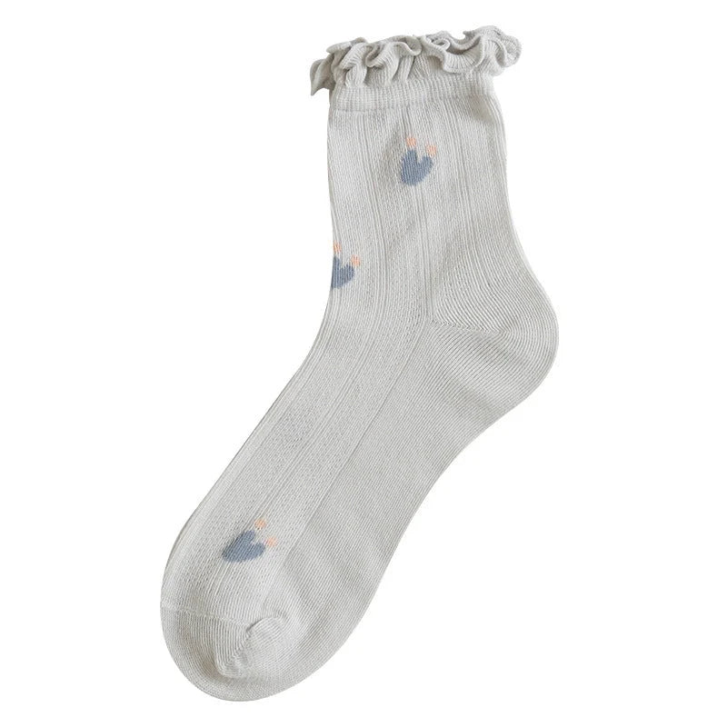 Lorelai Grey Patterned Socks