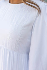 Diana White Embroidered Dress