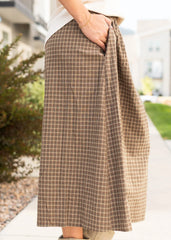 Josephine Olive Plaid Skirt