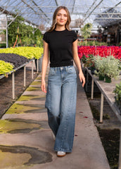 Amber Wide Leg Denim Pants