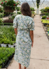 Alani Blue Floral Button Down Dress