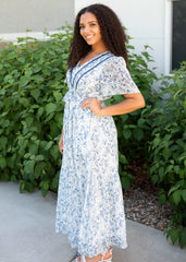 Jolanda Blue Floral Dress