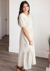 Heidi Orange Floral Dress