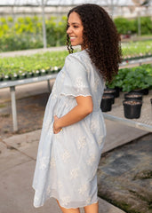 Mckenzie Blue Embroidered Dress
