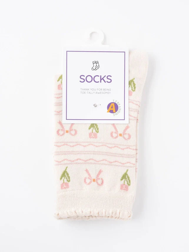 Paislee Floral Bow Socks