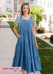 Sierra Chambray Overall Dress