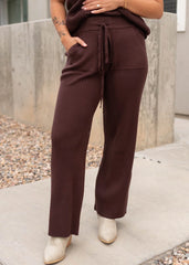 Selene Brown Ribbed Bottoms