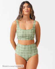 Forage Floral / Fern Gingham Reversible Ultra High-Waist Bottom