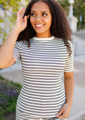 Klara Black Striped Top