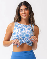 Botany Floral Knotted Crop Top