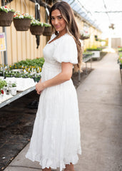 Addyson White Ruffle Dress