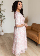Aubree Pink Floral Dress