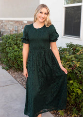 Dorothy Emerald Green Lace Dress
