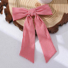 Shelley Red Gingham Bow